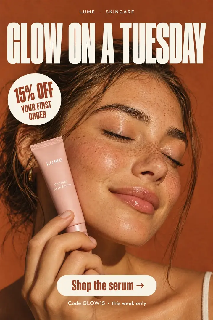 Example ad for a fictional brand