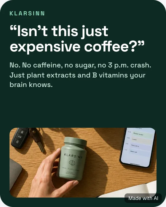 Objection as headline: Focus & nootropics